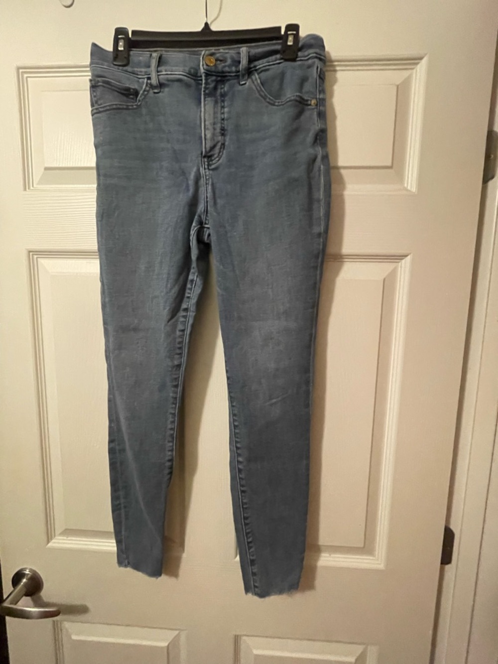 Express High-Rise Skinny Jeans - Light Wash Blue